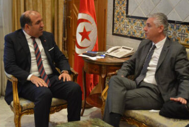 The President and The 1ST Vice-President of The Tunisian-British Chamber of Commerce Meeting With The Secretary of State for Economic Diplomacy, Mr Hatem Ferjani