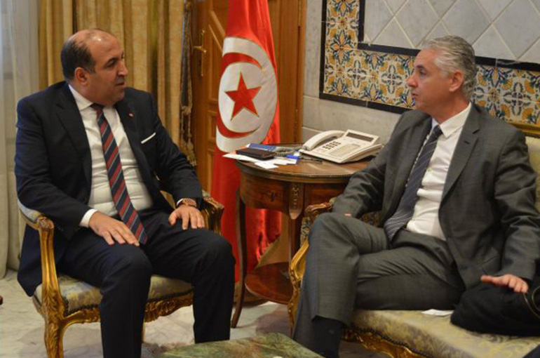 The President and The 1ST Vice-President of The Tunisian-British Chamber of Commerce Meeting With The Secretary of State for Economic Diplomacy, Mr Hatem Ferjani