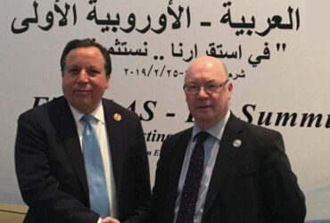 Meeting of Mr Khemais Al-Jahinaoui,and Mr Alistair Burt, British Secretary of State for East and North Africa